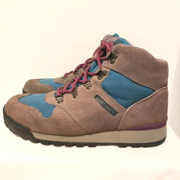 Merrell Women's Lazer Vintage 90's Hiking Boots T Suede Leather Size 8 - Picture 2 of 16